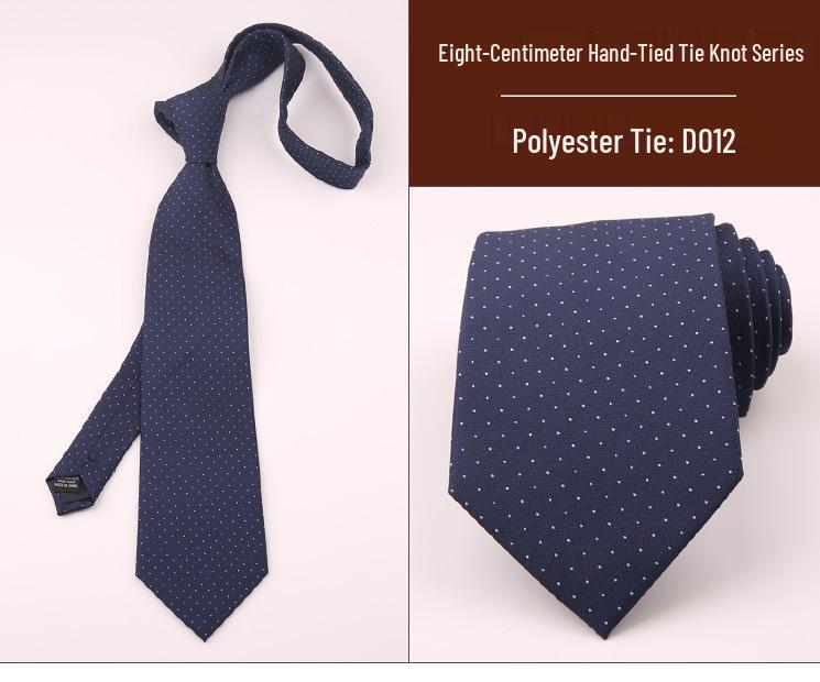8cm Men's Formal Striped Plaid Tie for Business, Wedding, or Professional Wear - Black or Red, Korean Style