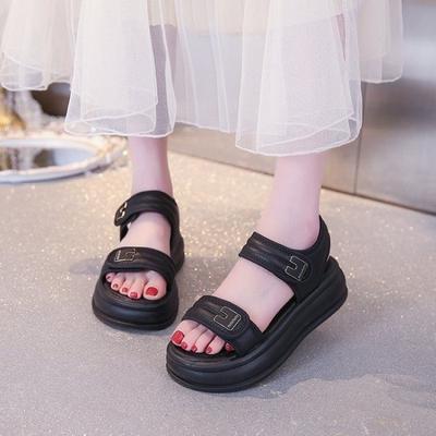 Internet Celebrity Explosion Fairy Style Sandals Female 2025 New Summer Platform Versatile Skirt Casual Beach Sandals