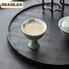 2pc/lot Green Plum High-feet Teacup Boutique Ceramic Master Cup Small Tasting Mug  Antique Meditation Cup Cafes Teaset 70ml