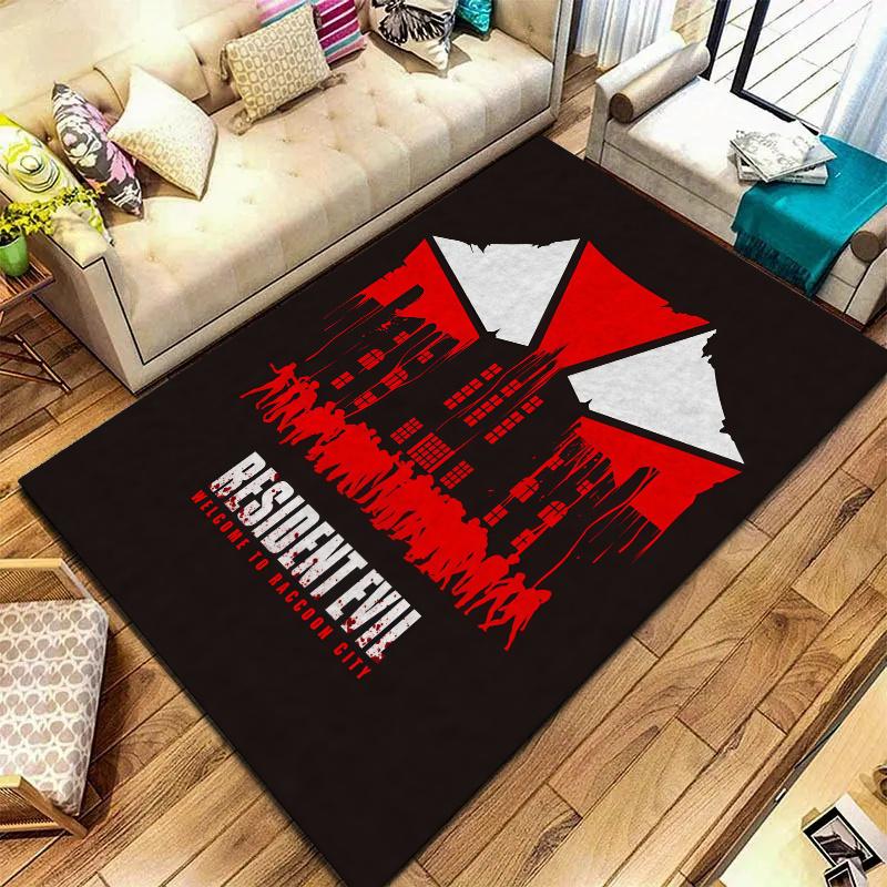 Resident Evil Carpet Rug for Living Room Bedroom Home Sofa Decoration,Kids play Nonslip Floor Mat