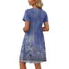 Robes pour femmes à manches courtes et col rond, robes décontractées, robe de maternité taille haute avec poches