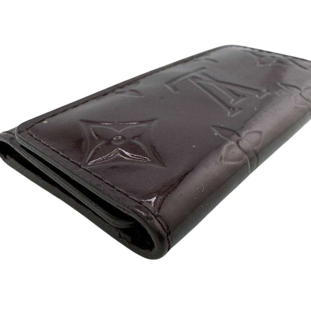LOUIS VUITTON 4 hooks Monogram Vernis leather Multicles4 Key holder  Amarrant leather Women Used