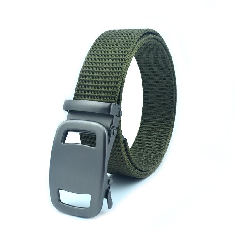 Men's Nylon Belt with Breathable Fabric and Automatic Buckle - Ideal as a Gift or Trouser Accessory