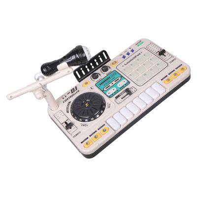 Mixer de DJ Recarregável para Crianças com Microfones de Karaokê Brinquedo Multifuncional de Criação Musical para DJs Aspirantes