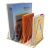 Multifunctional  Iron Triangle Desktop Bookshelf Books Magazines Rack Holder Gold