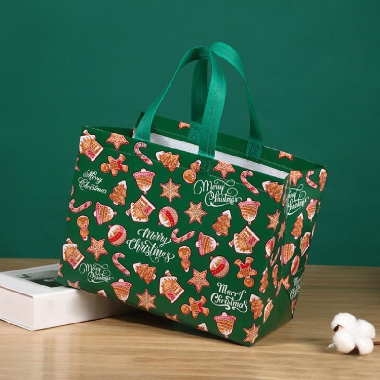 Vánoční tašky s uchem Dárková taška Opakovaně použitelná netkaná taška na nákup