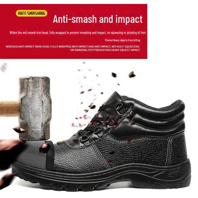 Men's Steel Toe Anti-Smash and Anti-Puncture Work Shoes - Wear-Resistant Safety Footwear