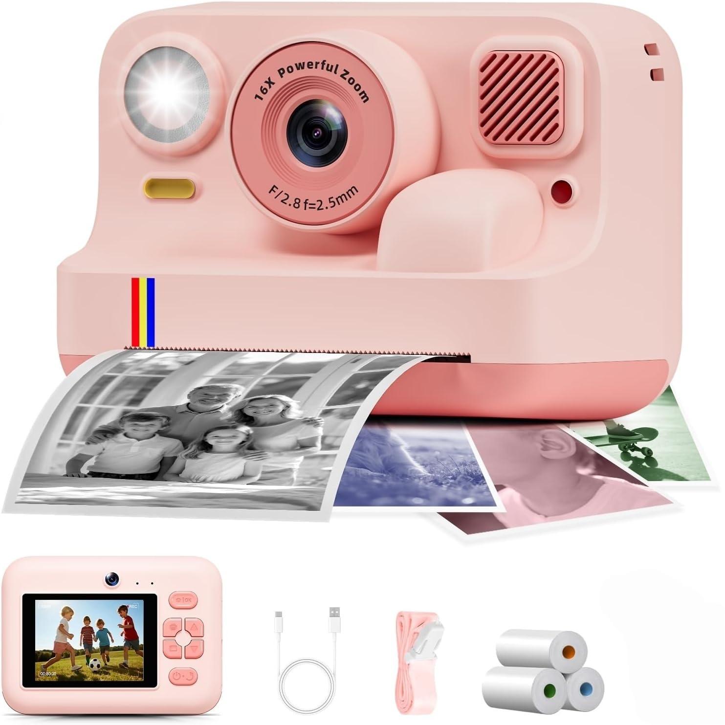 

4K HD Bluetooth Multi-color Kids Instant Print Digital Camera