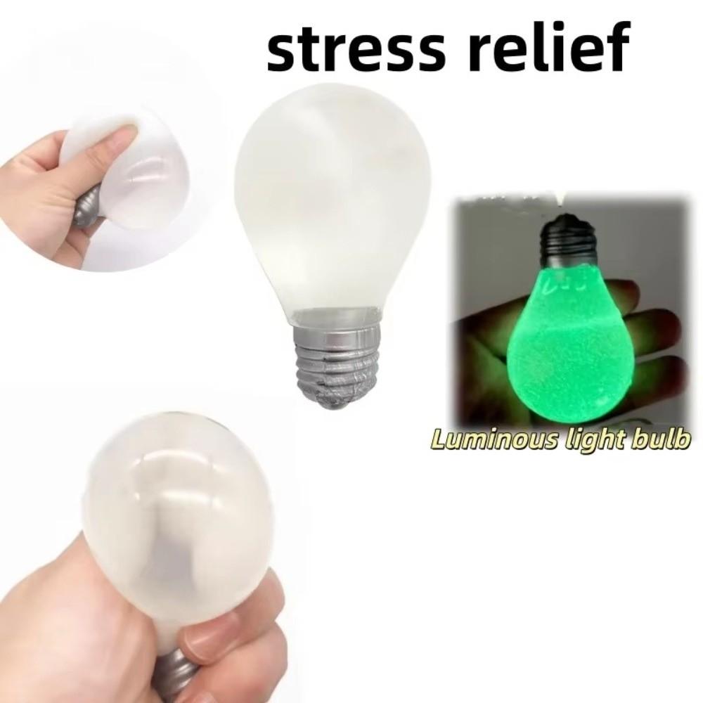 Stress Relief Light Bulb Squeeze Toy Slow Rebound Sensory Fidget Toy New Light Bulb Pinch Toy  Kids