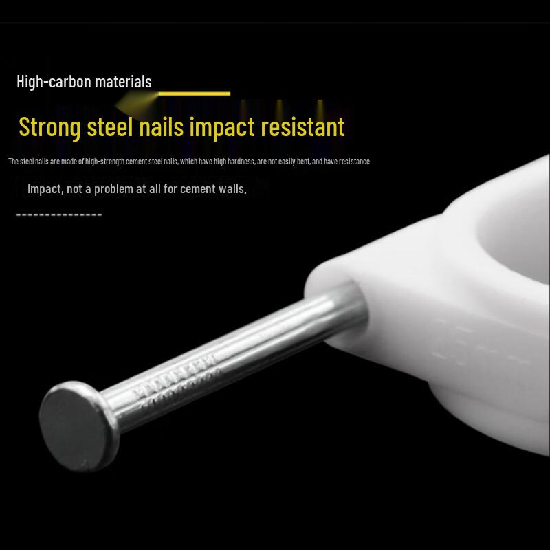 Haisidick HKHE-034 Round Plastic Steel Nail Cable Clips