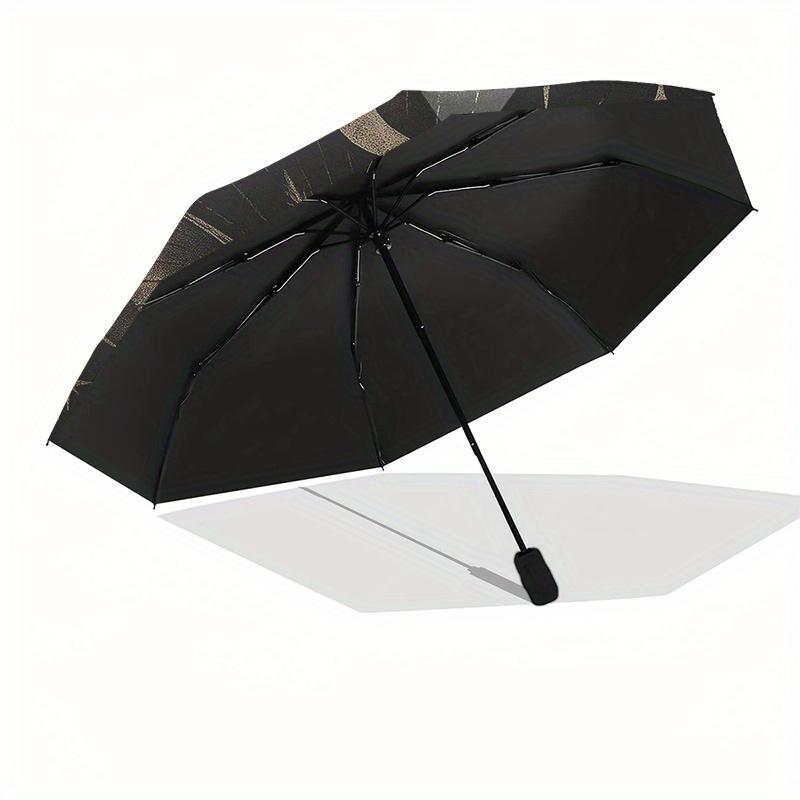 Mystical Moth Moon Stars Circular Wall ArtUmbrella, Portable 3-Fold Compact Umbrella for Men & Women Gift