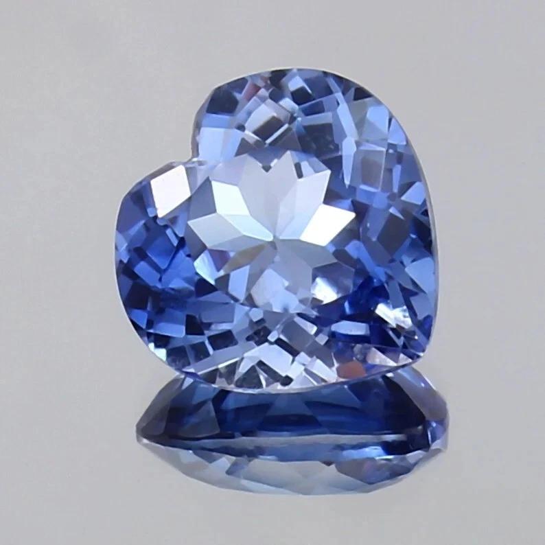 Natural Blue Sapphire Loose Gemstone Sri Lankan 12.5 Heart Shape September Birthday Birthstone