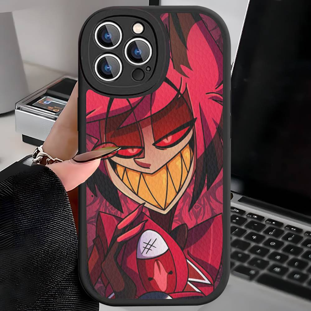 Anime Hotel Hazbin Alastor Phone Case For IPhone 16 15 14 13 12 11 Pro Max Plus Shockproof Leather Cover