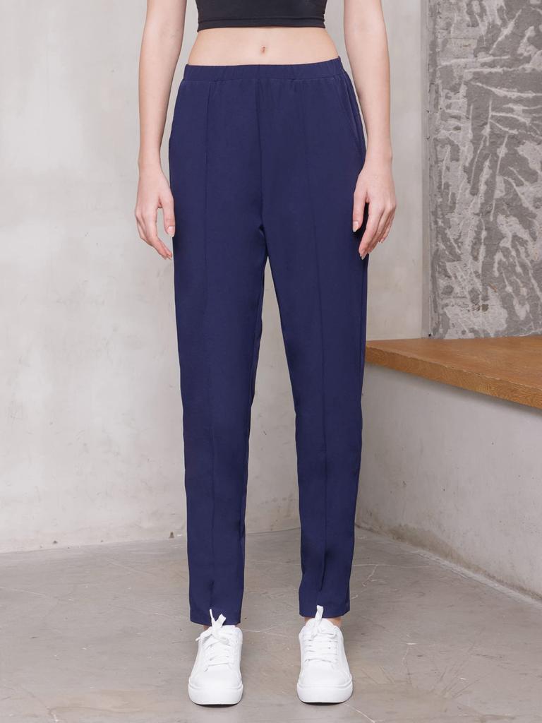 Loopa Long Travel Yoga Jogger Size 68cm Inseam Women's Pants, Pants, Running, Training, Moisture-Wicking, Quick-Drying Pants, Navy, M,