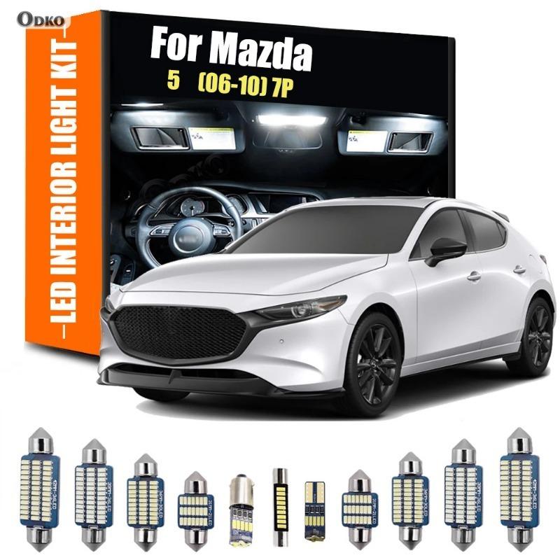 

Для Mazda 5 2006-2010 7 шт. Світлодіодний комплект внутрішнього освітлення, лампи номерного знака, лампи для дзеркала в сонцезахисному козирку, багажника, сигнальні лампи Canbus White 7PCS