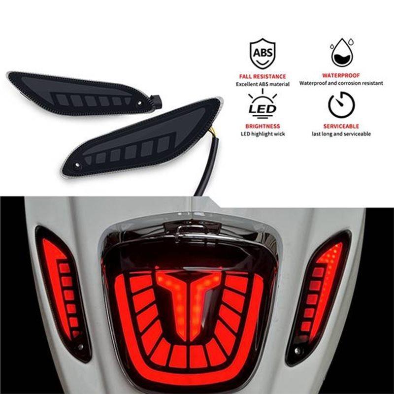 For Vespa Sprint Primavera 50 125 150 Motorcycle Rear Dynamic Turn Signals LED Taillight Brake Light Replacement Parts