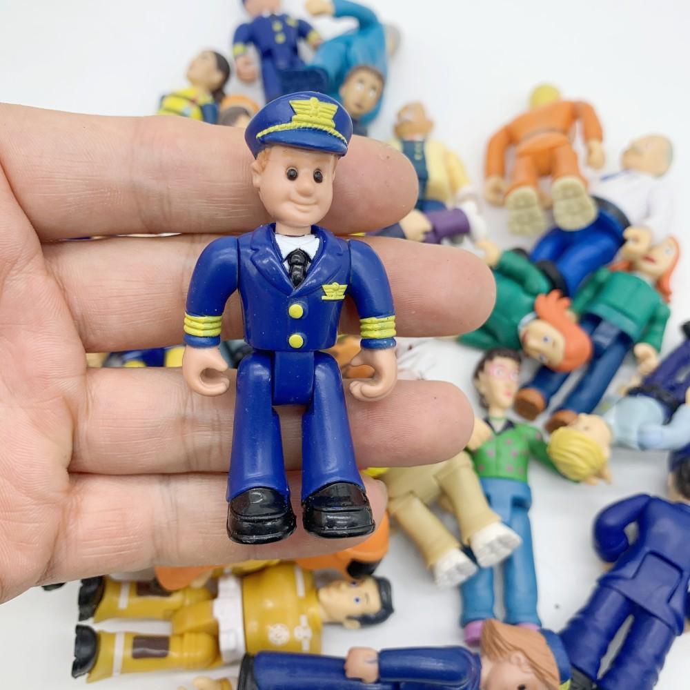 8/15pcs Joint Movable Fireman Sam Firewoman Collection Model Figure Toys Cartoon Action Figuras for Children Diy Birthday Gift