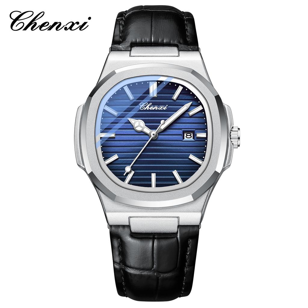 CHENXI New Luxury Business Man Wristwatch Waterproof Luminous Date Watch For Men Quartz Clock Leather Men's Watches Reloj