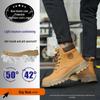 All-Season High-Top Microfiber Leather Work Boots: Anti-Smash, Anti-Puncture, Wear-Resistant, Comfortable for Long Standing