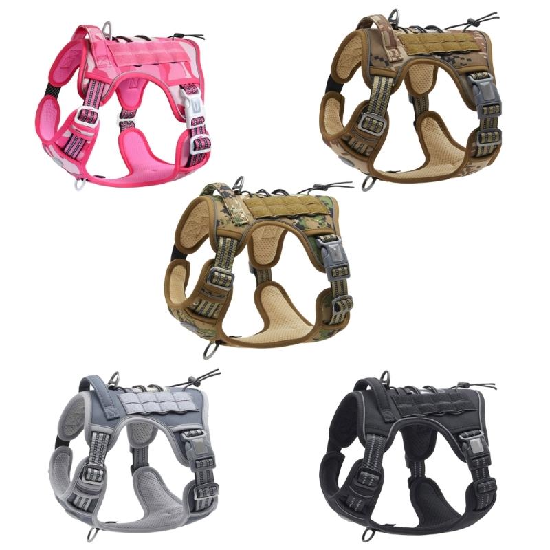 Dog Vest Adjustable Training Harness for Training Walking Belt for Large Medium Small Dogs Rope Multicolored