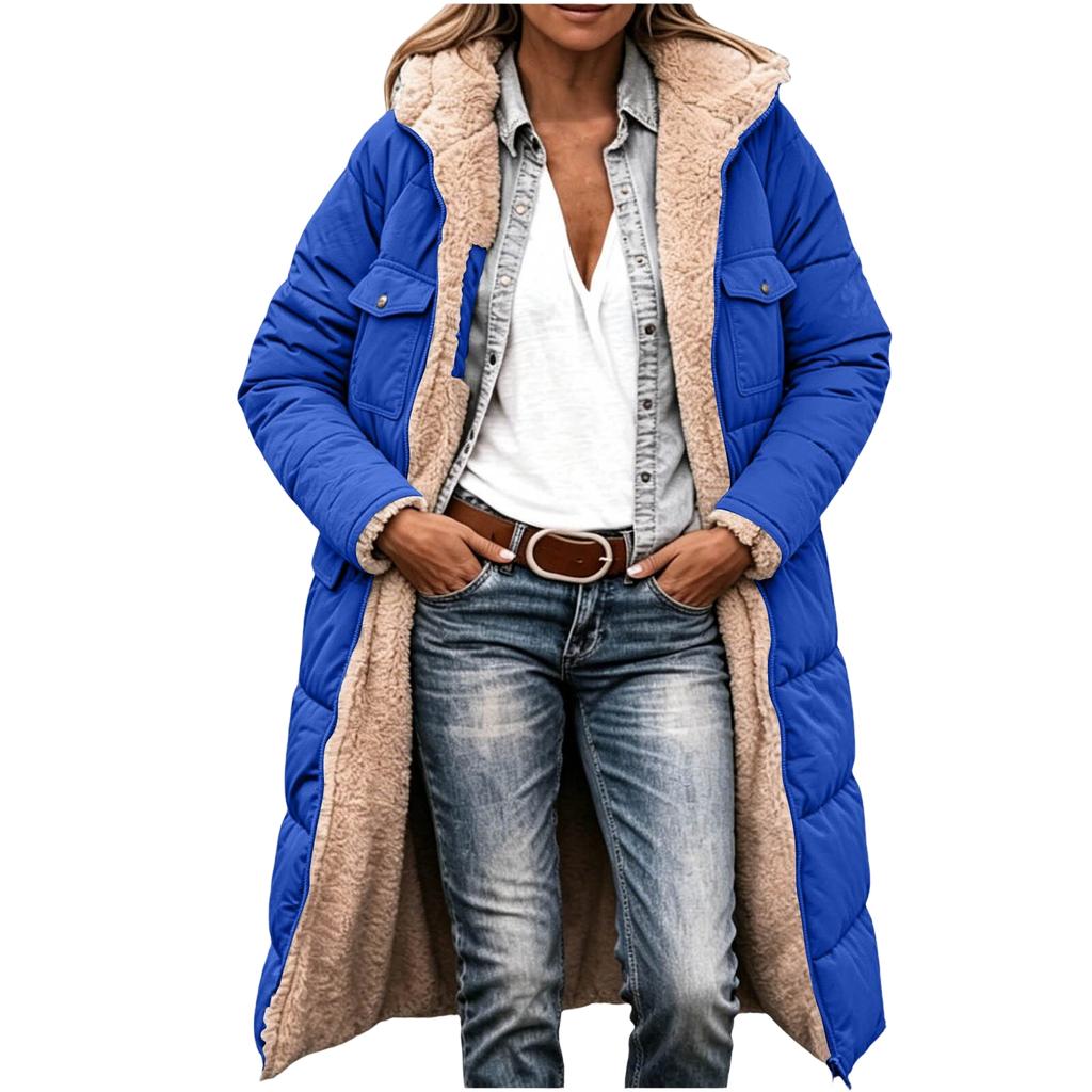 Damen Lässige Kapuzenjacke mit langen Ärmeln Farbe Oberbekleidung für den Alltag