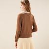 TUHUANG Women's Pure Wool Color-blocked Knit Sweater