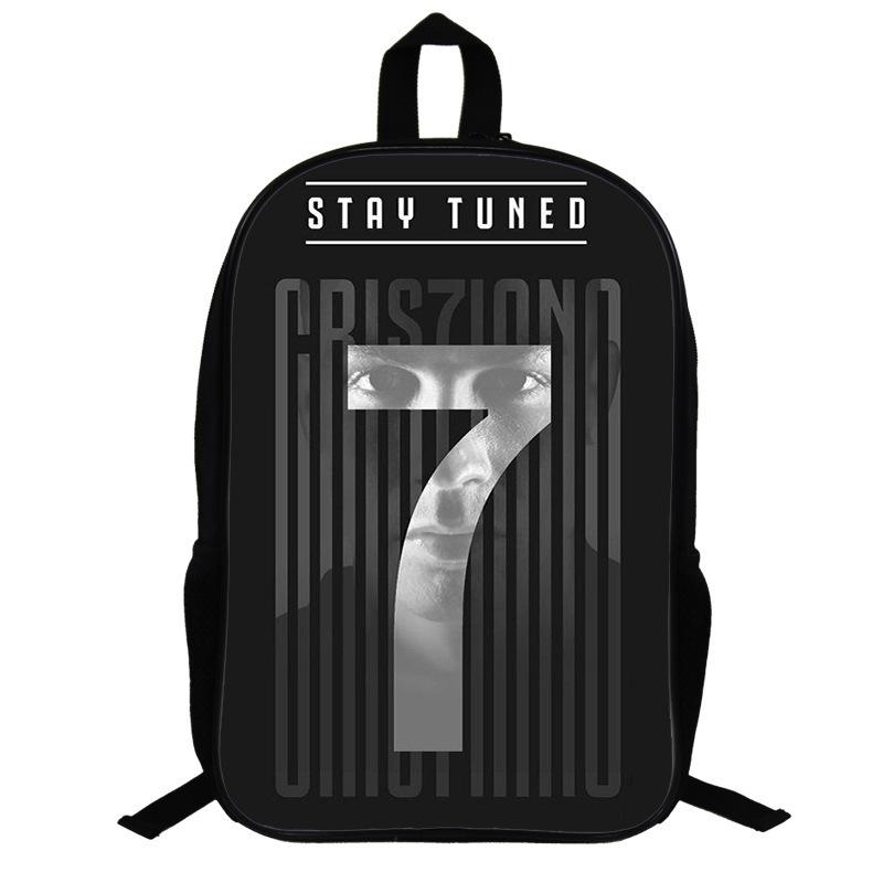 Zaino a Tema Ronaldo per Fan di Calcio Zaino per Studenti Scolastici Zaino per Bambini da 17 Pollici