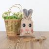 Easter Bunny Bags, Easter Burlap Gift Bags with Gift Tags Hemp Rope,