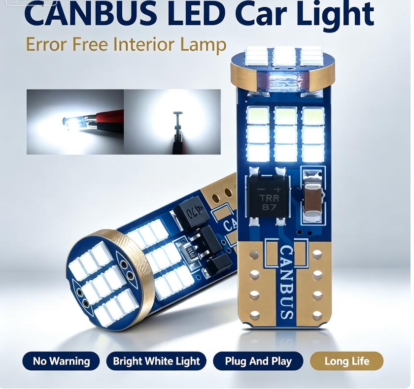 2Pcs T10 W5W Canbus Car LED Replacement Bulbs 12V 168 194 for Parking Dome License Plate Auto Lights