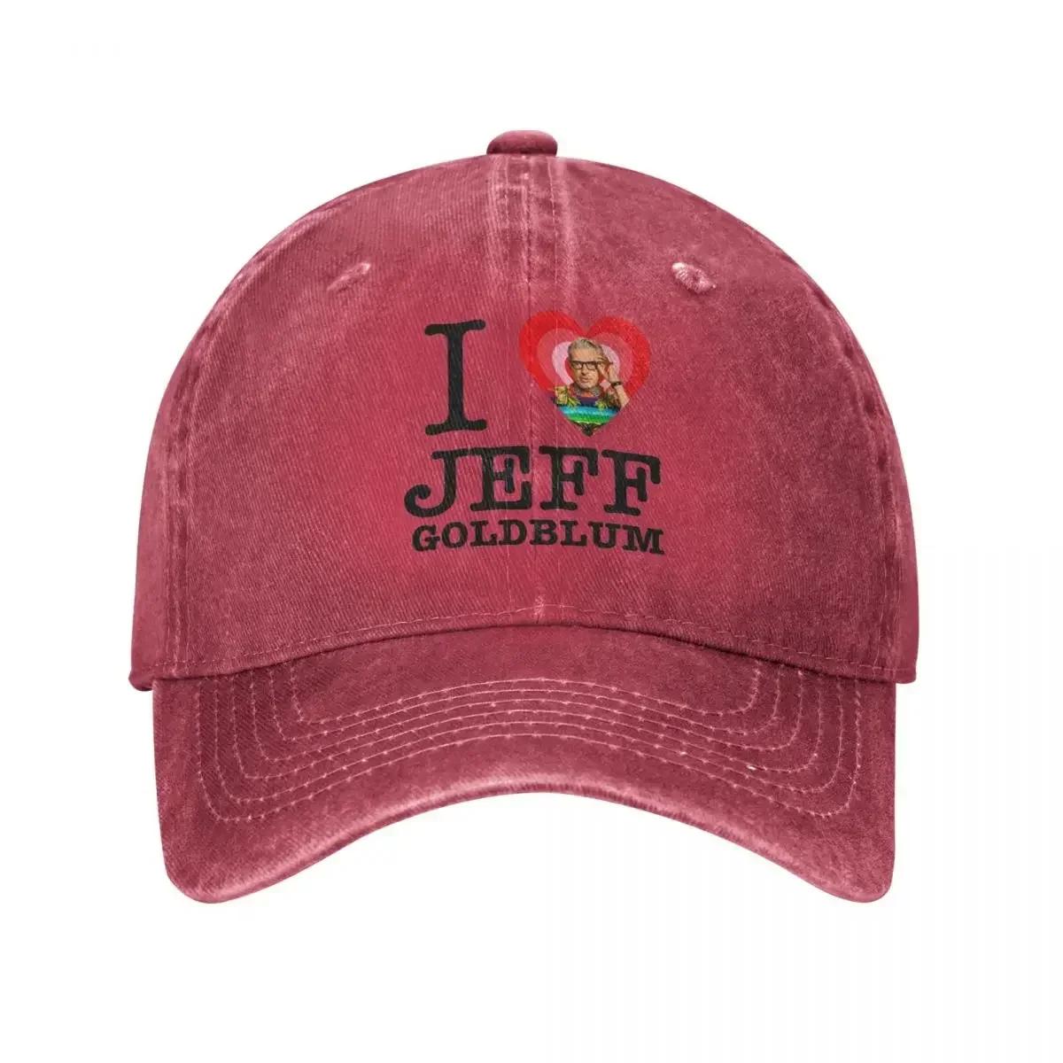 

Baseball Caps I Heart Jeff Goldblum Merch Unisex Vintage Distressed Denim Vintage Sun Cap