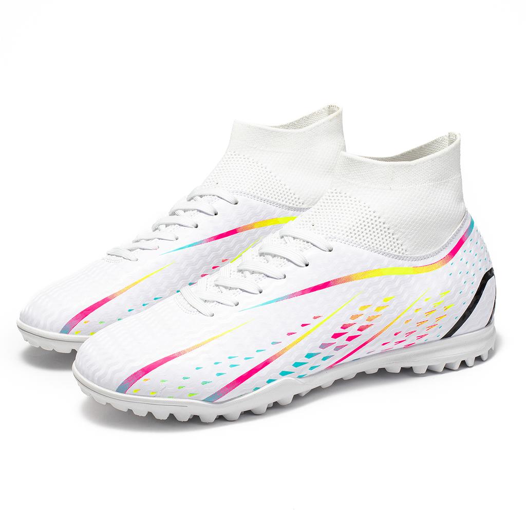 Men's Soccer Shoes TF/FG Non-Slip Turf Soccer Cleats Fashion Shoes Comfortable High Top Sneakers High Quality Football Boots 45