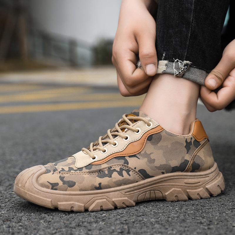 Shoes New Four Seasons Men's Shoes Fashion Low-top Lace-up Platform Sole Men's Casual Shoes