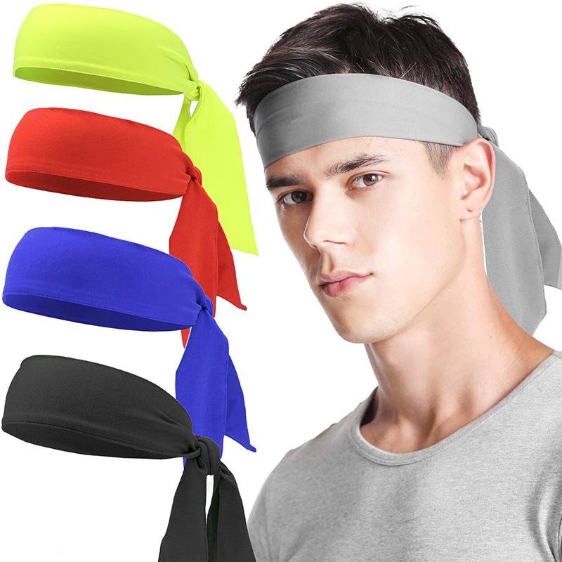 

Unisex Sports Sweatband Elastic Breathable Headband for Men Women Gym Running Yoga Workout Anti Slip Sweat Absorbent озеро синього кольору