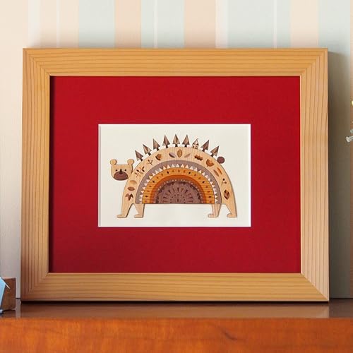 KINOWA "Nordic Wonderland" Woodcut Painting Original Handmade Kit Bear Made in Japan