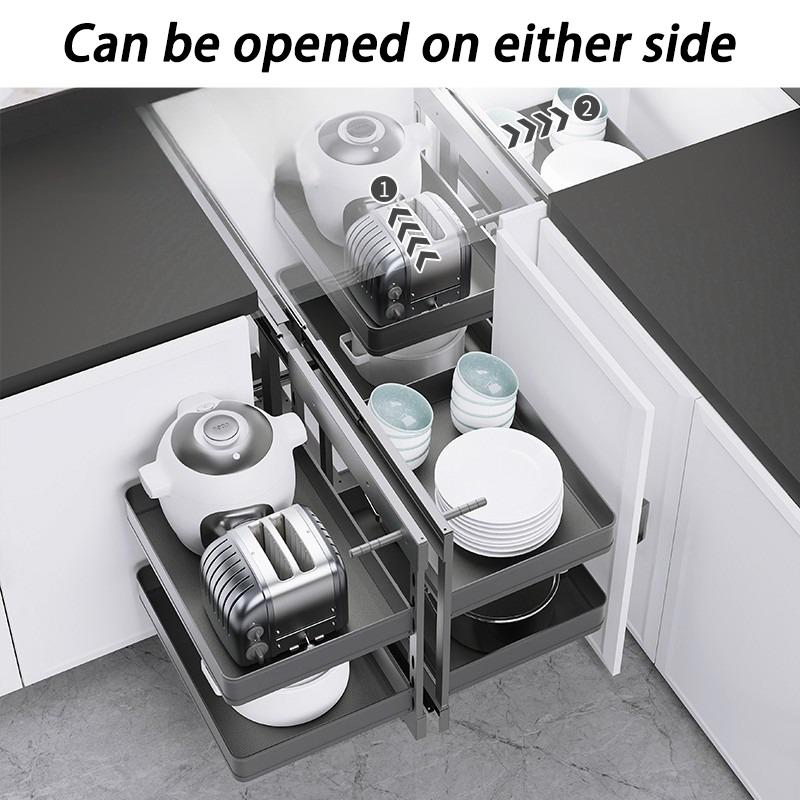 Corner Pull Basket Adjustment Storage Holders Organization Kitchen Tableware Racks Modern Storage Pull Baskets Home Accessories