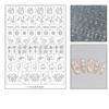 New Year Pony Firework Nail Stickers Transparent Spray-painted Stencil Templates Patting Adhesive Auxiliary Tool Nail Stickers