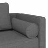 Dark Grey Fabric Chaiselongue with Cushions