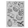 8 Stück BOPS Schrumpfkunstpapier Frucht-Gemüse-Muster Schrumpfplastikbögen Schlüsselanhänger Dekorationen