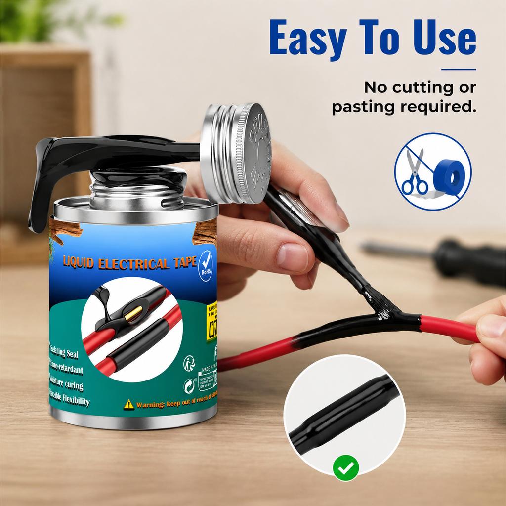 New 130ml Liquid Electrical Tape Waterproof Insulating Tape Repair Rubber Fixed Electrical Wire Cable Metal Welding Glue Sealant