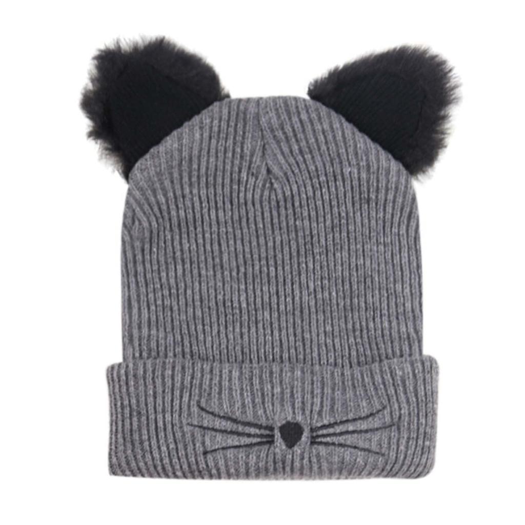 Ladies' Knitted Hat Embroidered Knitted Hat Cute Warm Hooded Hat Foreign Trade Cold Hat