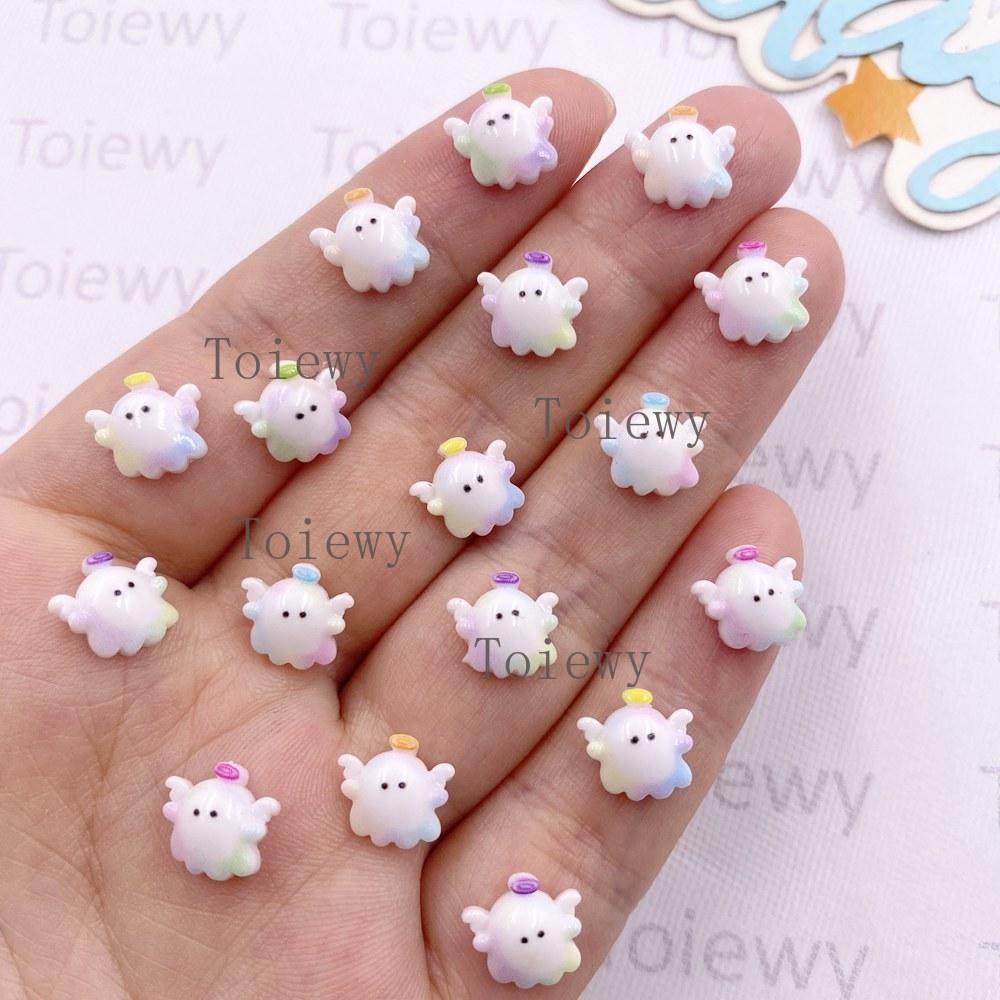 

50 шт. Смола Хелловін Декор Міні Барвисті Милі Маленькі Ангели Мистецтво Нігті Плоскі Стрази Аплікація DIY Різдвяний Скрапбукінг Ремесла