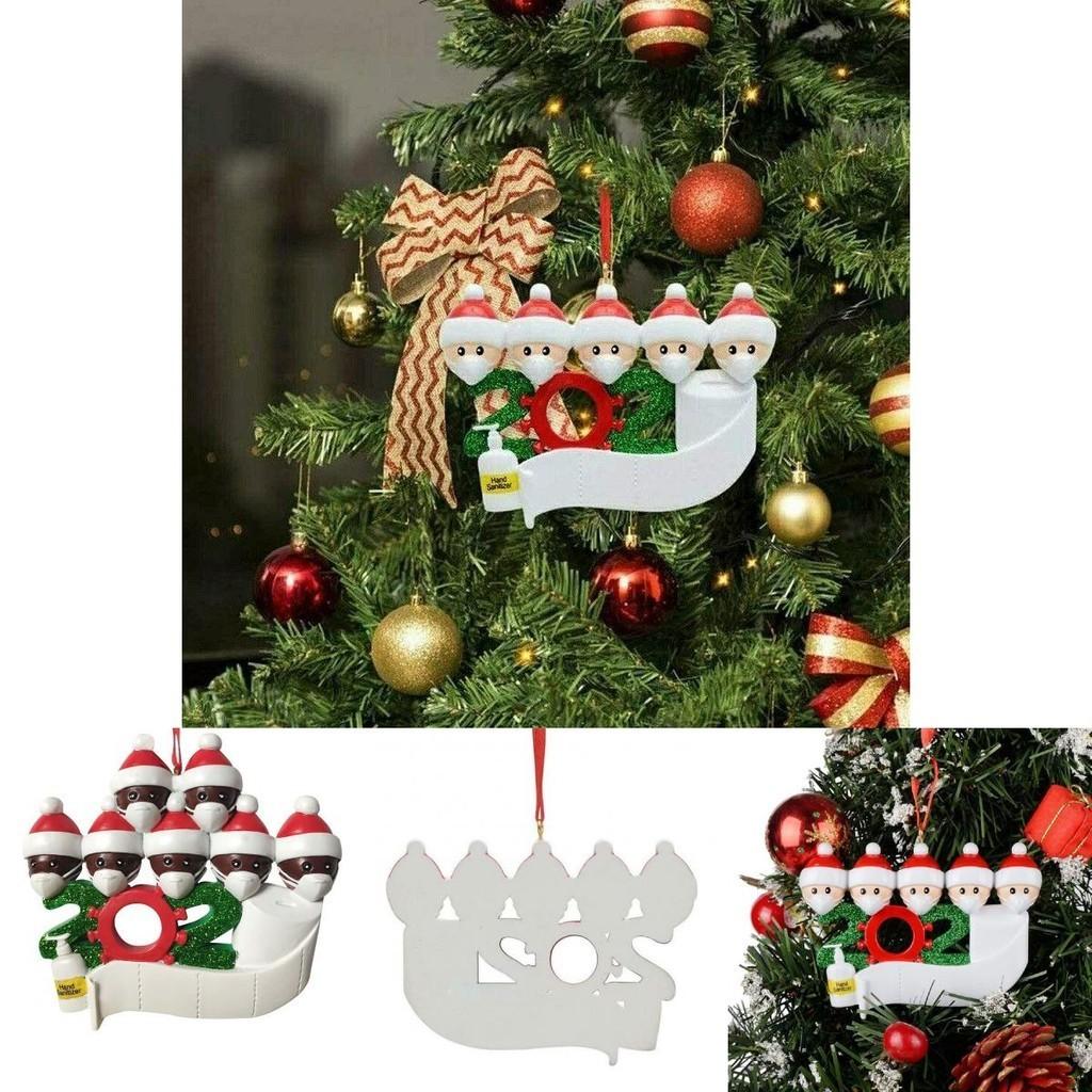 2020 Weihnachten Weihnachtsbaum Hängeornamente Mit DIY Familienname Weihnachtsmann Anhänger