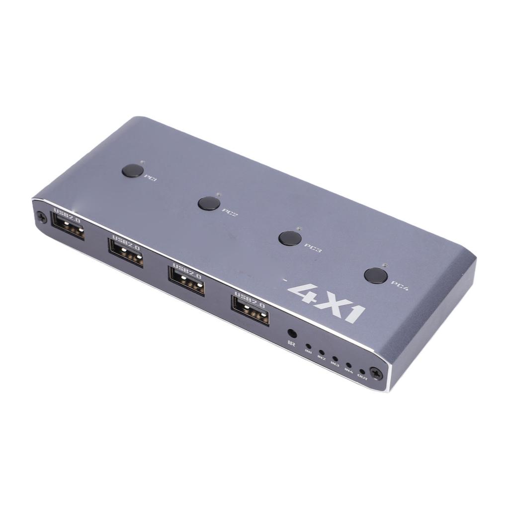 HD USB2.0 KVM Switch 4K 60Hz HD Multimedia Interface Switcher for 4 Computers Share One 4K 60Hz Monitor 4 USB Devices