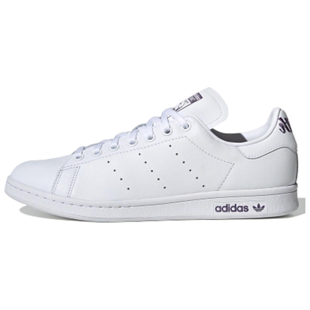 adidas Originals Stan Smith Non-Slip Low-Top Sneakers Unisex Sneakers White Purple EF4298
