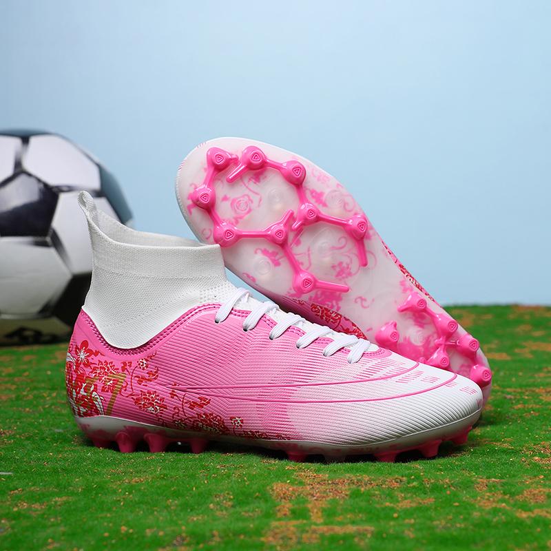 Men Lightweight Anti Slip Fashionable Sports Kids Football Shoes Adult Pro Outdoor Training Football Comfortable Shoes