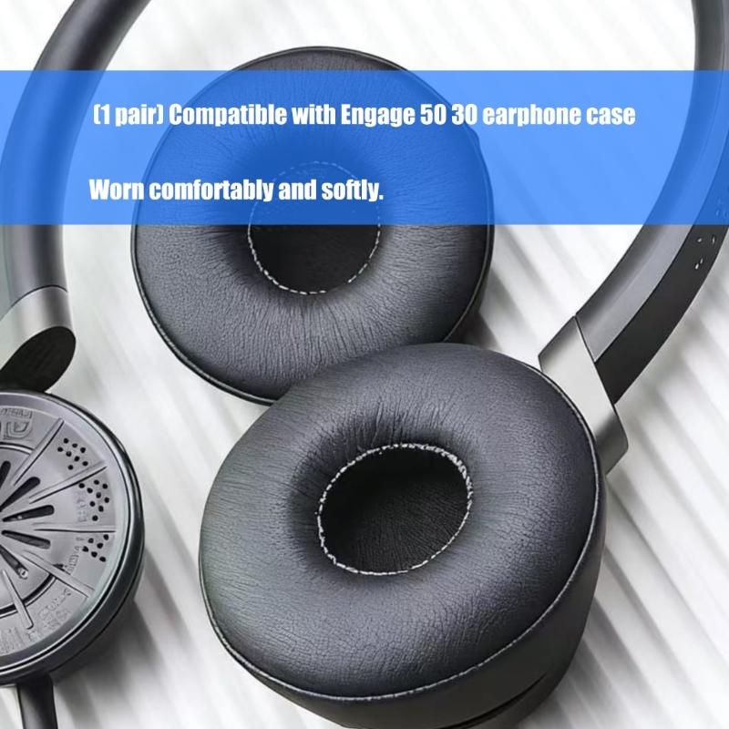 Durability Ear Cushions Easy Installation Excellent Noise reductions Earpads for Engage50/30 for Enhances Audios Experience