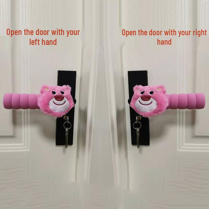 Thickened Cartoon Door Handle Protector: Anti-Collision, Anti-Static, Decorative Cover for Children's Rooms.