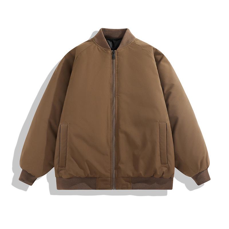 Men s Trendy Stand Collar Padded Jacket for Autumn/Winter 2025 L кофейный