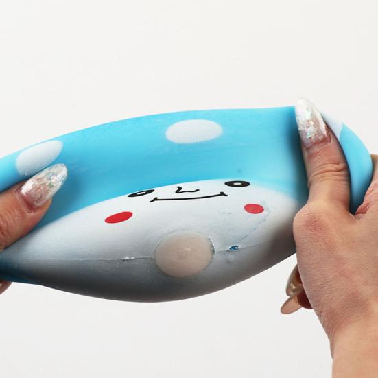 Squeeze Toy Mushroom Shape Slow Bright Color Stress Rebound Decompression Toy Relief Ball Desktop Ornament