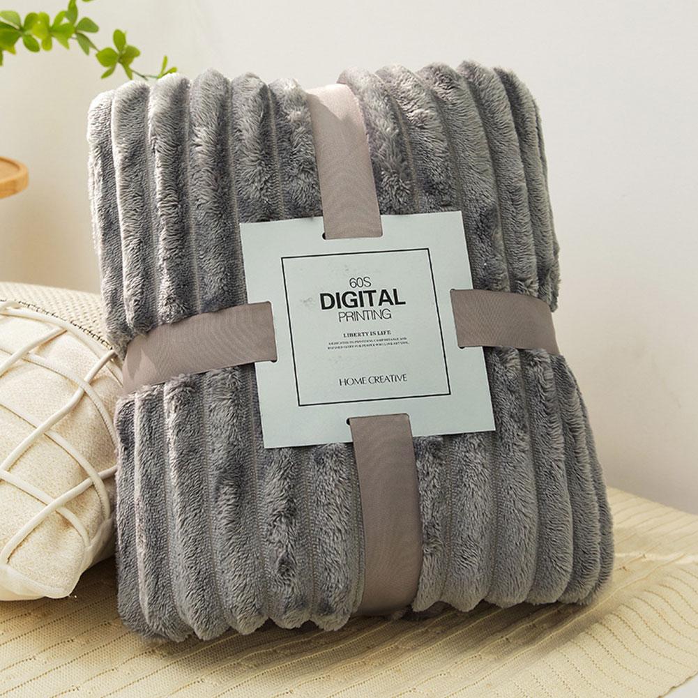 Cozy Plush Blanket Solid Color Faux Fur Throw Blanket Thickened Fleece Blanket Soft Nap Blankets for Couch Sofa
